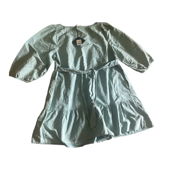 Ava & Viv Women's Balloon 3/4 Sleeve A-line Tiered Dress - Teal size X - Picture 4 of 4